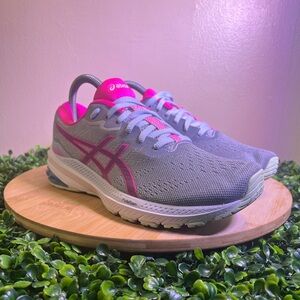 🔥 ASICS GT-1000 11 GREY PINK WOMENS ATHLETIC RUNNING SHOES SIZE 8.5 LIKE NEW